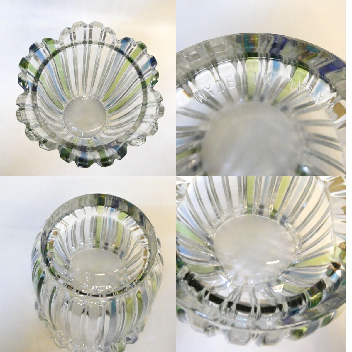 四月の特売品】水崎長寿作 義山 蛍袋水指 ガラス 木製塗蓋 茶道具