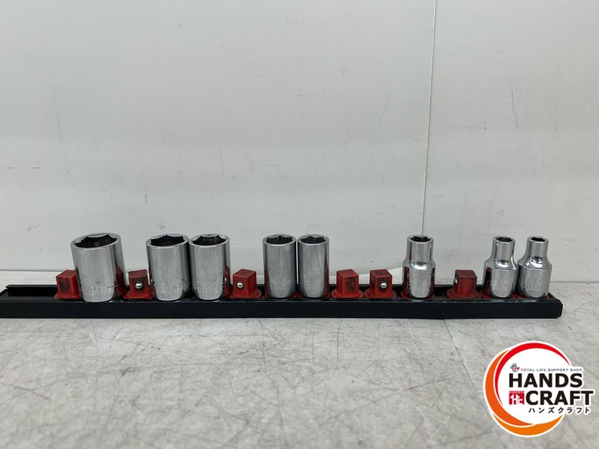 ♪MACTOOLS X66MMPT 6.7.9.12.13.15.16.18 ソケット8個セット レール付 