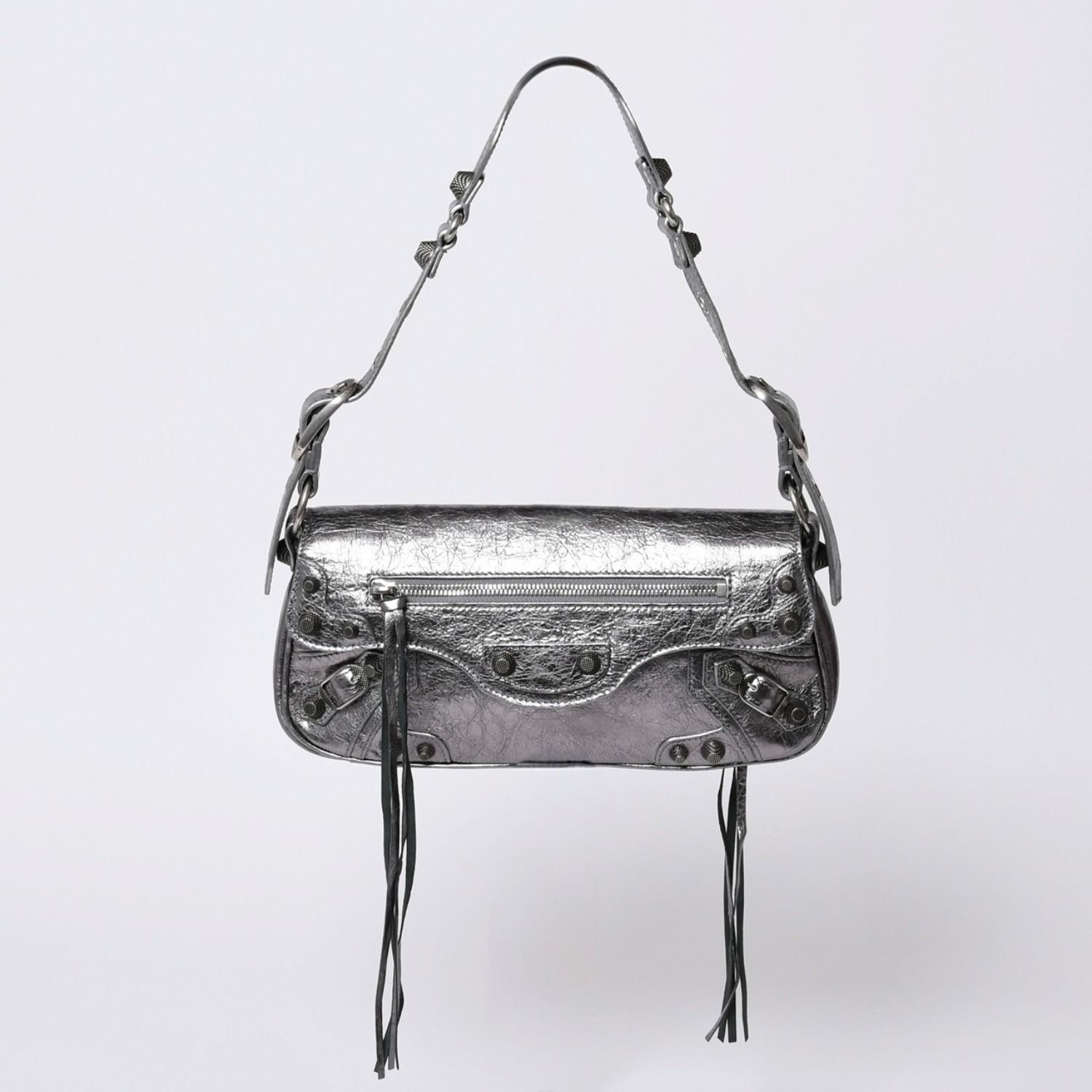 極美品 BALENCIAGA バレンシアガ ル カーゴル スリングバッグ シルバー 