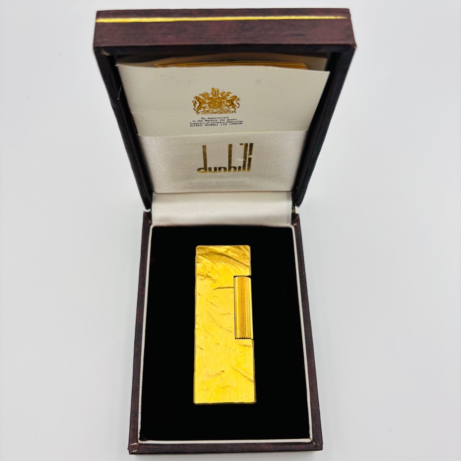 美品】 dunhill ライター ゴールド ダンヒル ローラー式 着火未確認 箱 