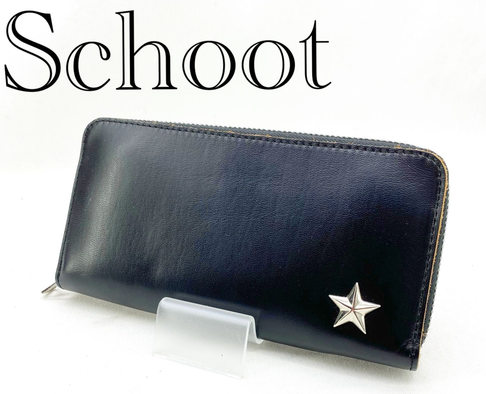 中古美品】Schott ワンスタージップウォレット 3129103 レザー