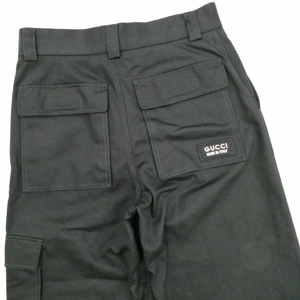 名古屋】グッチ ロゴパッチ ワイドカーゴパンツ 776978 ZAPRO ブラック
