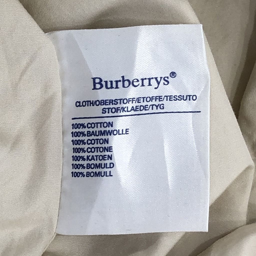 90年代 イングランド製 Burberrys バーバリーズ ステンカラーコート ユーロ ベージュ (メンズ M相当) P1721 90年代 イングランド製 Burberrys バーバリーズ ステンカラーコート