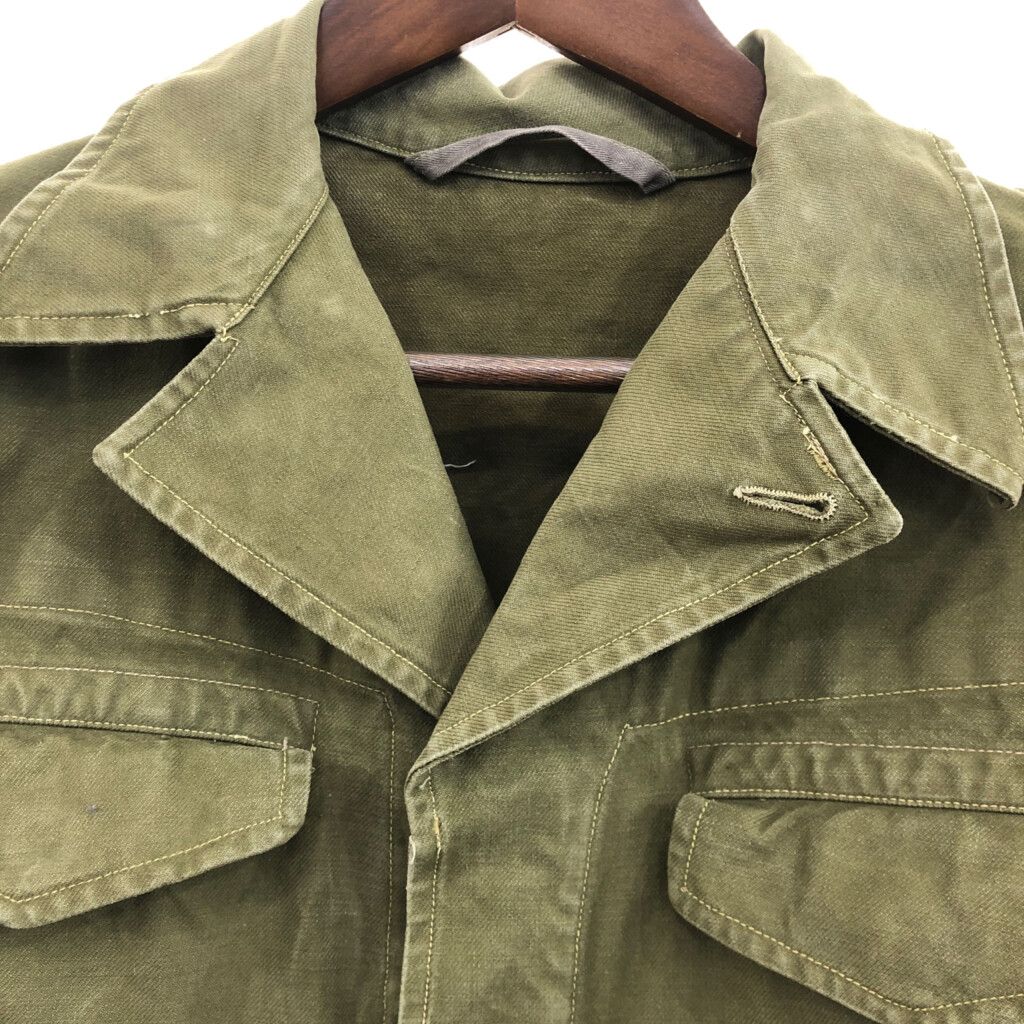 -50's フランス軍 M-47 フィールジャケット 前期タイプ ユーロミリタリー Military ヴィンテージ vintage グリーン 50年代 フランス軍 M-47 フィールドジャケット 前期 ヴィンテージ