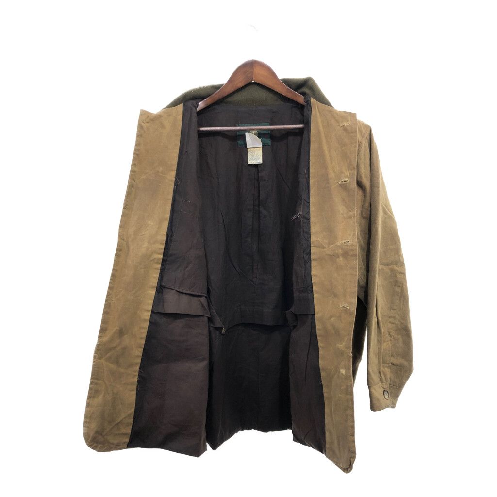 90年代 オーストラリア製 ORVIS オービス オイルド ハンティングジャケット ブラウン (メンズ L) 中古 古着 P8646 90年代 オーストラリア製 ORVIS オービス オイルド ハンティング