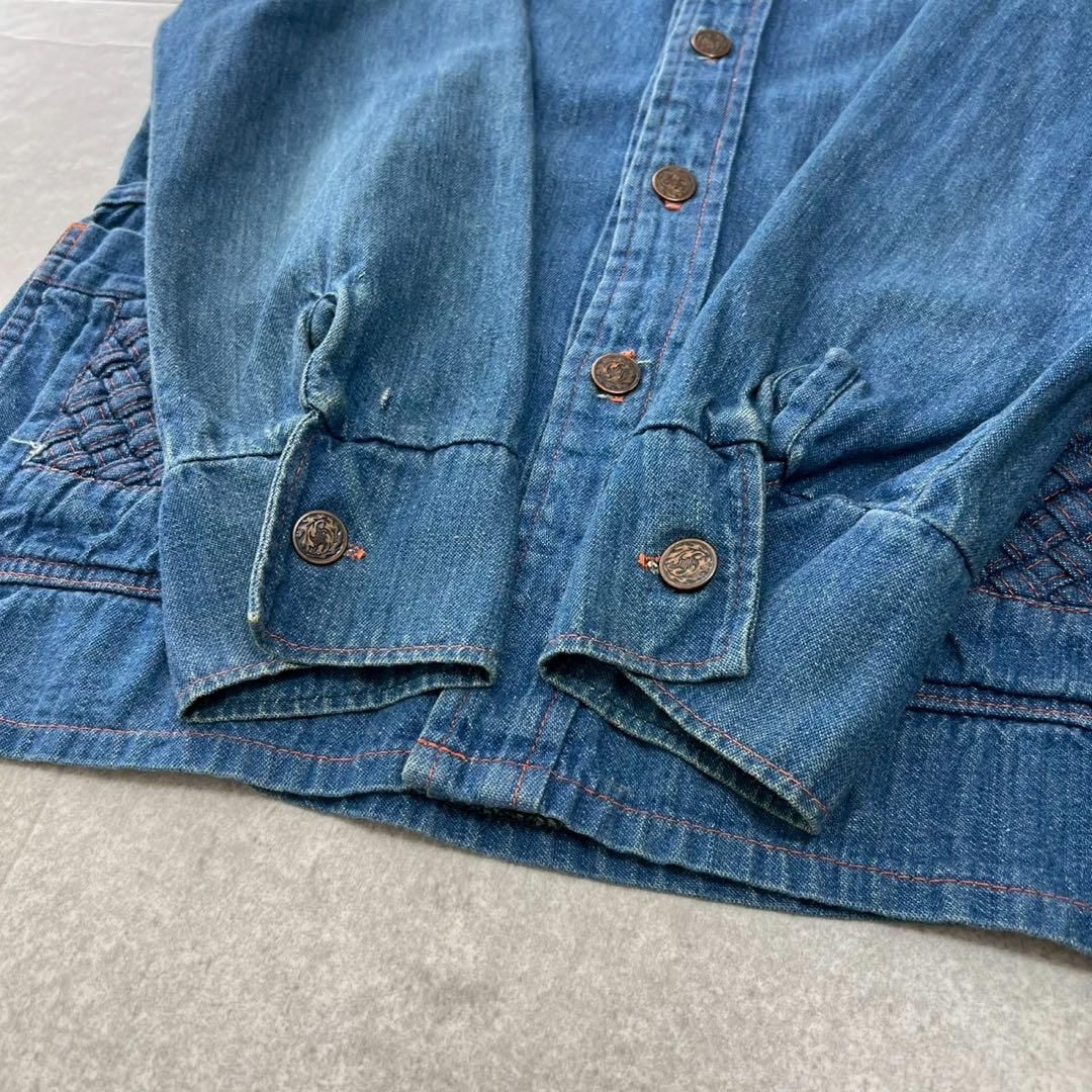 70s デニムカバーオール メキシカンシャツ デニムジャケット 