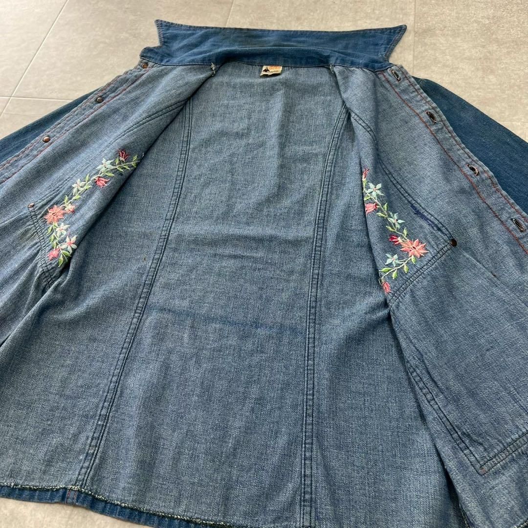 70s デニムカバーオール メキシカンシャツ デニムジャケット 