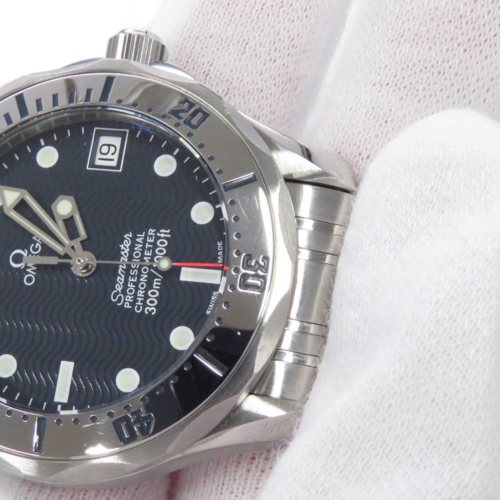  オメガ シーマスター プロフェッショナル 300M 2552.80 OMEGA 腕時計 ブルー文字盤 体型カバー 自動巻き時計 腕時計(アナログ)