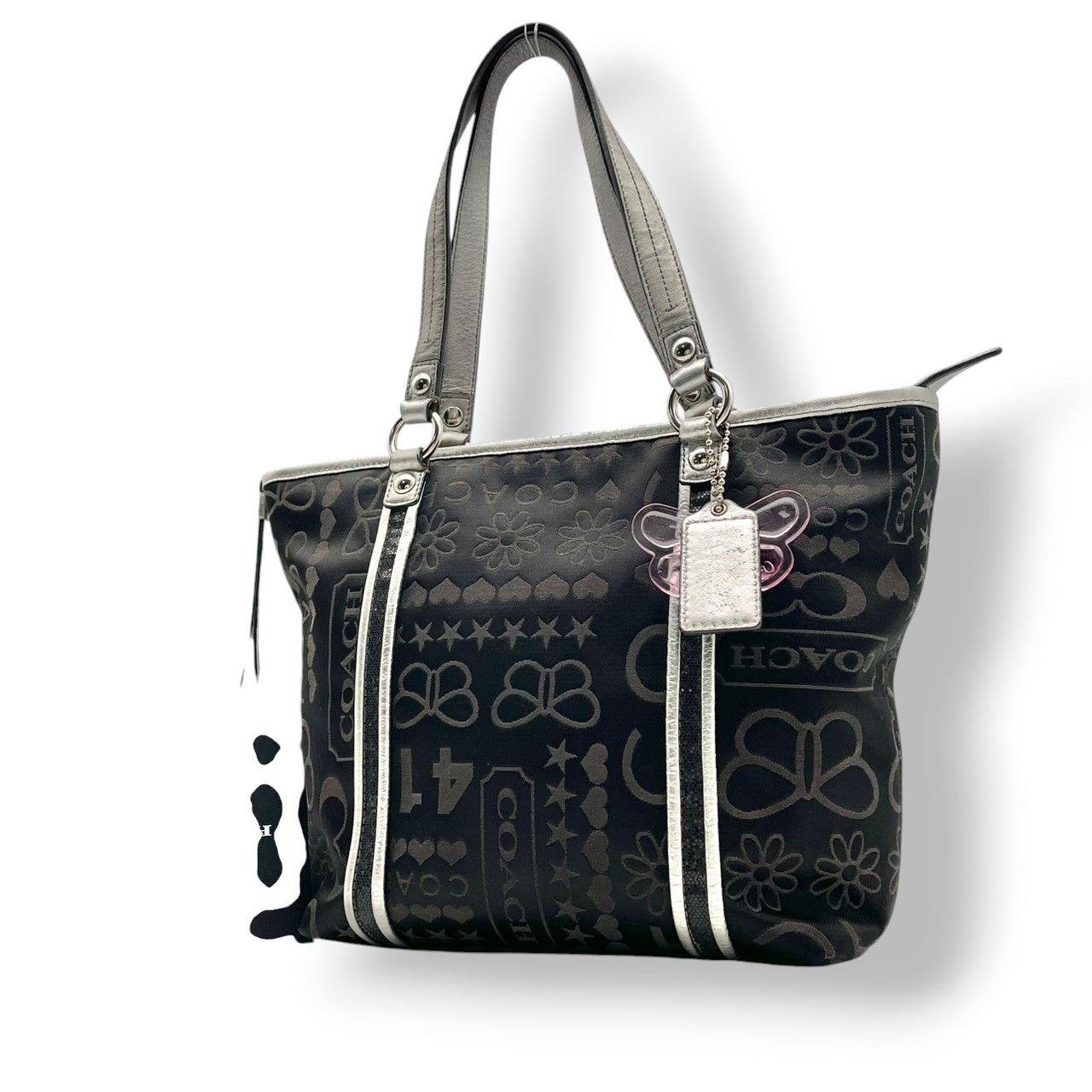 美品 コーチ COACH トートバッグ ワンショルダー シグネチャー 