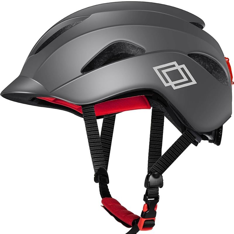 Mixiu 自転車ヘルメット ロードバイク ヘルメット CE認証 耐衝撃 通気性 LEDテールランプ 自転車用ヘルメット 超軽量 ロードバイク マウンテンバイク サイズ調整可能 サイクリングヘルメット 街乗り 通勤 通学 男女兼用 1