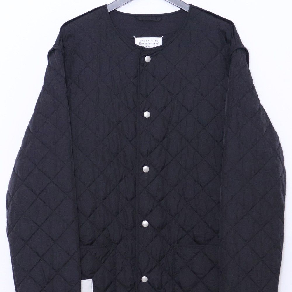 MAISON MARGIELA ノーカラーナイロンキルティングジャケット サイズ46