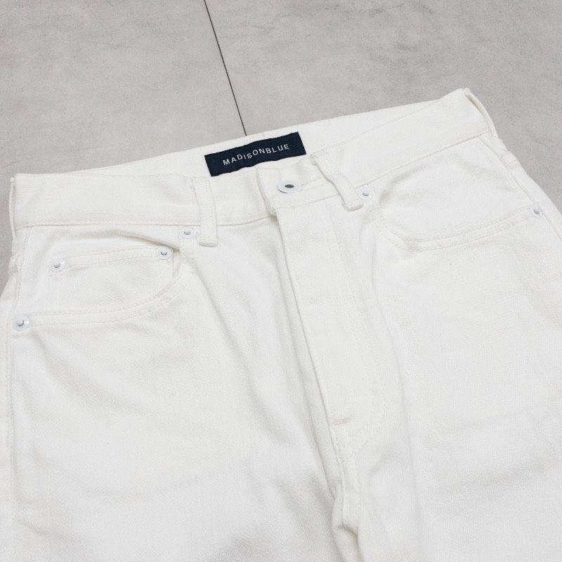 MADISONBLUE マディソンブルー コットン パンツ ホワイト 日本製 M MADISON BLUE マディソンブルー デニムパンツ カットオフ コットン
