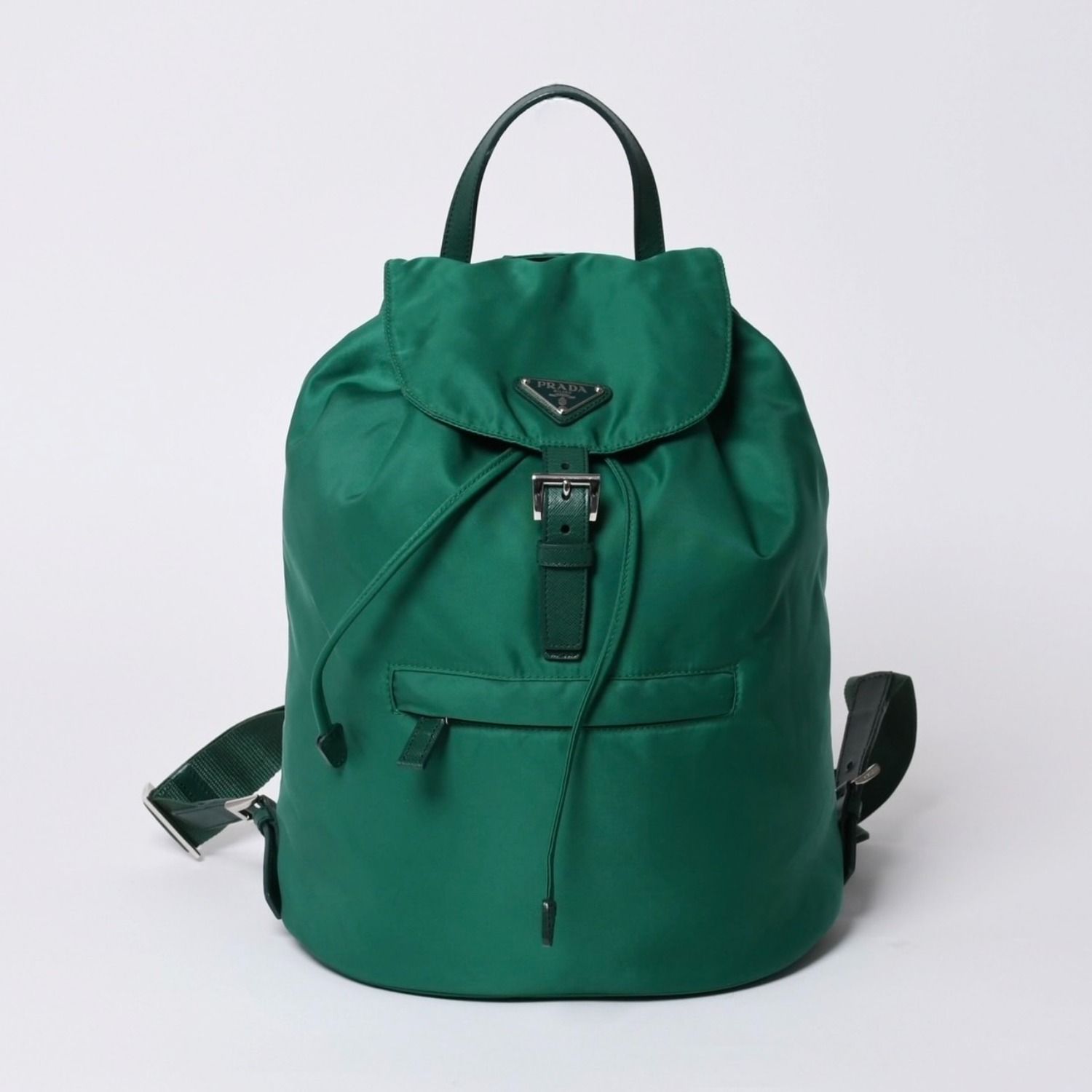 極美品 PRADA プラダ リュックサック バックパック BZ0032 グリーン 