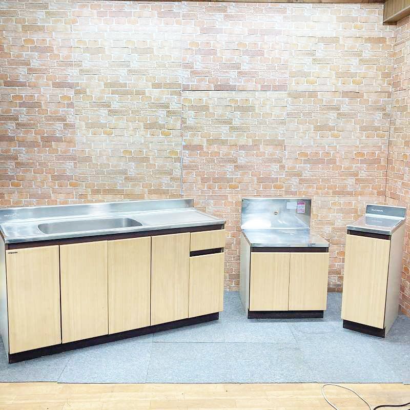 中古品】 ☆引取り限定☆サンウェーブ工業 吊り戸棚付き ボックス 