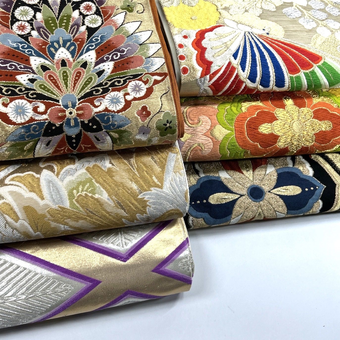 正絹 夏 袋帯 白 海老図案 ゴージャス 逸品 美品 5k1721 袋帯 絹 夏帯 夏物 紗 金色 赤 青 ピンク 白 柄物 和装 夏帯