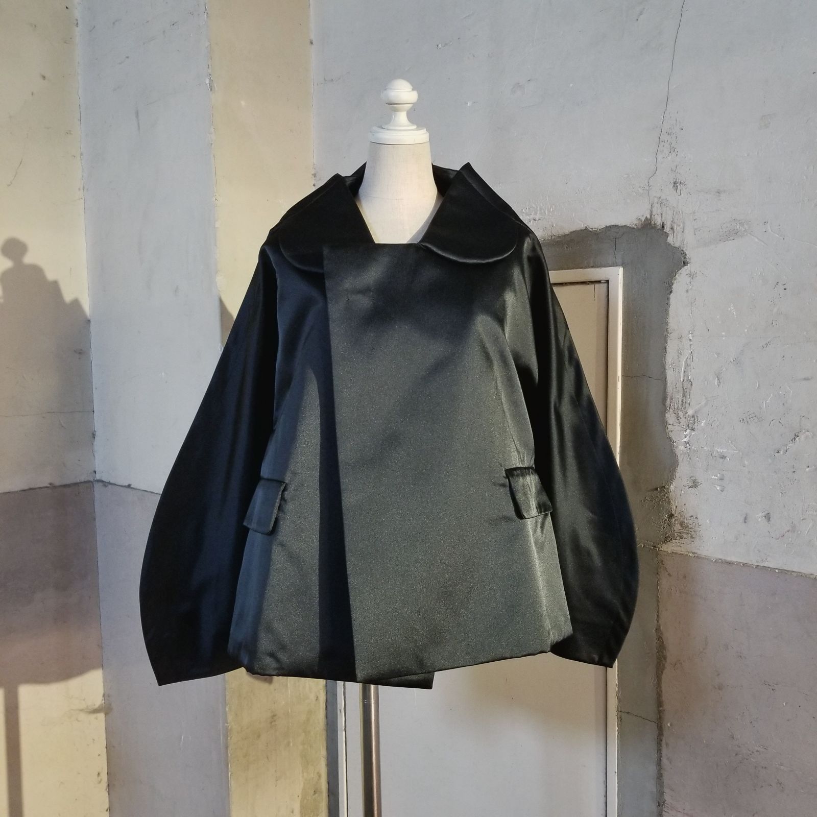 COMME des GARCONS 22ss エステルサテン 二次元ジャケット S 