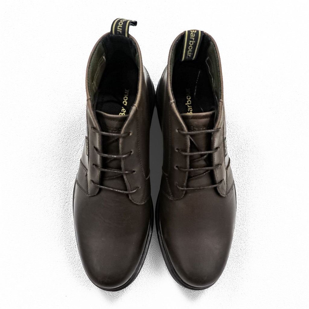 Barbour ワックスド レザー チャッカブーツ 28cm ブラウン 【公式 