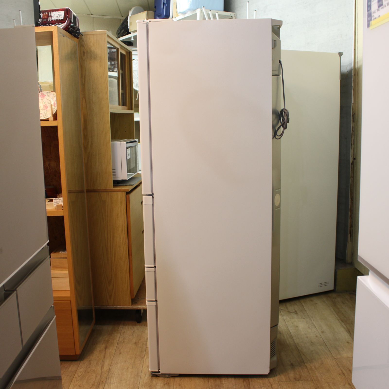188)東芝 冷蔵庫 幅60.0㎝ 411L 右開き GR-V41GK(WU) マットホワイト 