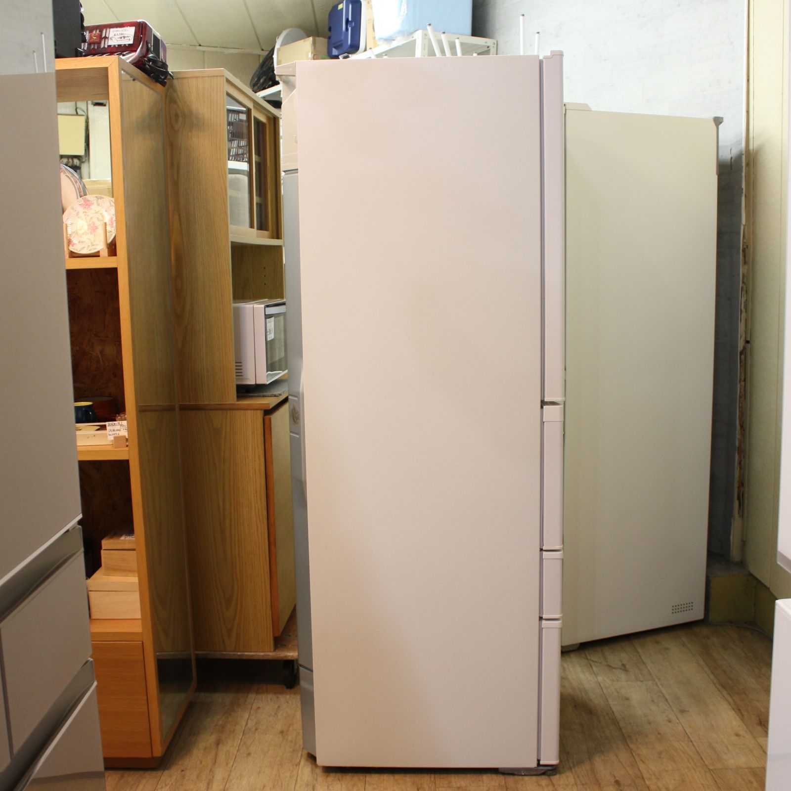 188)東芝 冷蔵庫 幅60.0㎝ 411L 右開き GR-V41GK(WU) マットホワイト 