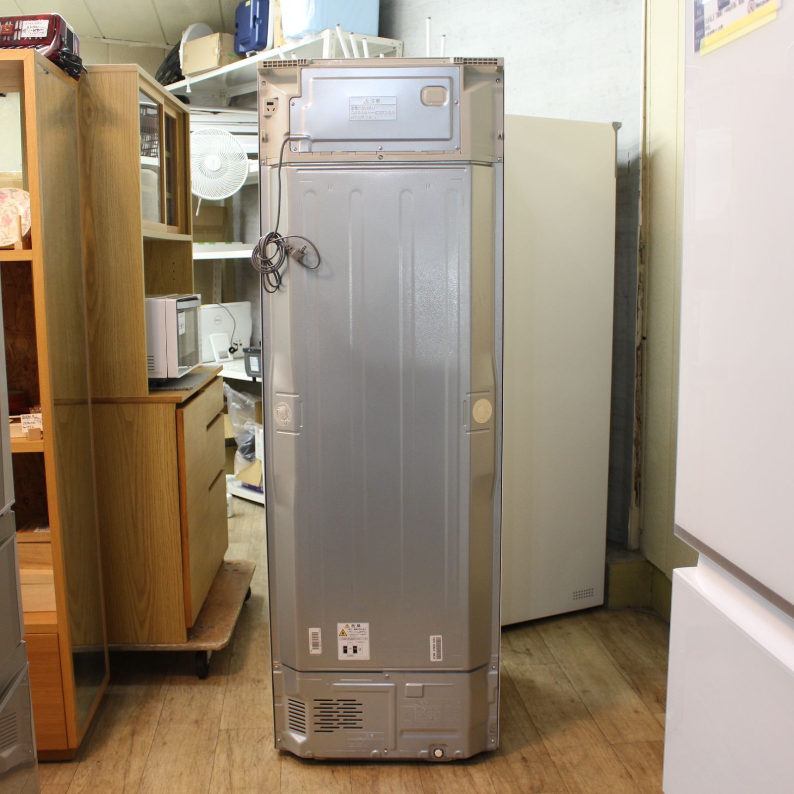 188)東芝 冷蔵庫 幅60.0㎝ 411L 右開き GR-V41GK(WU) マットホワイト 