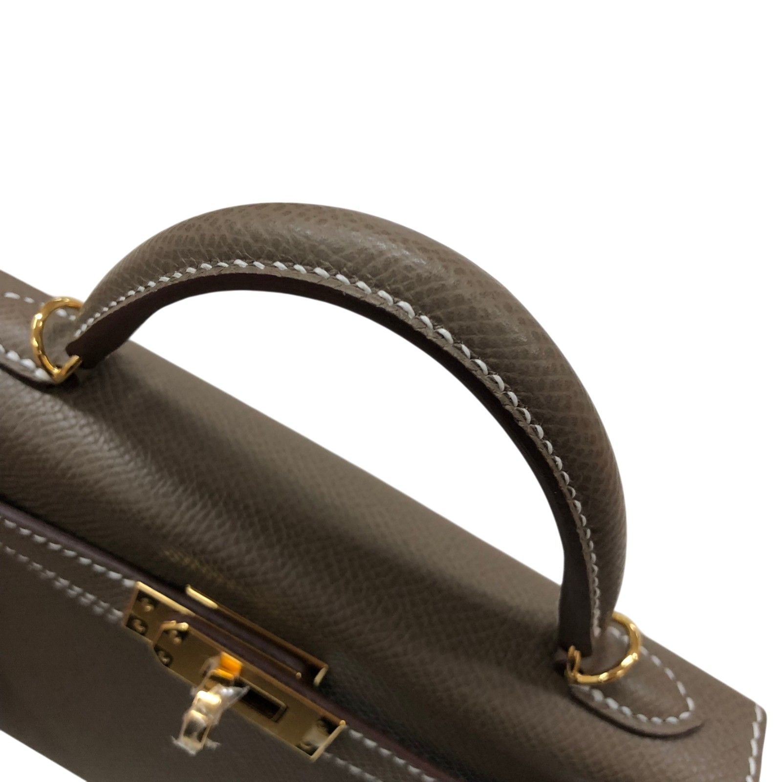 エルメス HERMES ミニケリー2 K刻 エトゥープ ゴールド金具 エプソン 