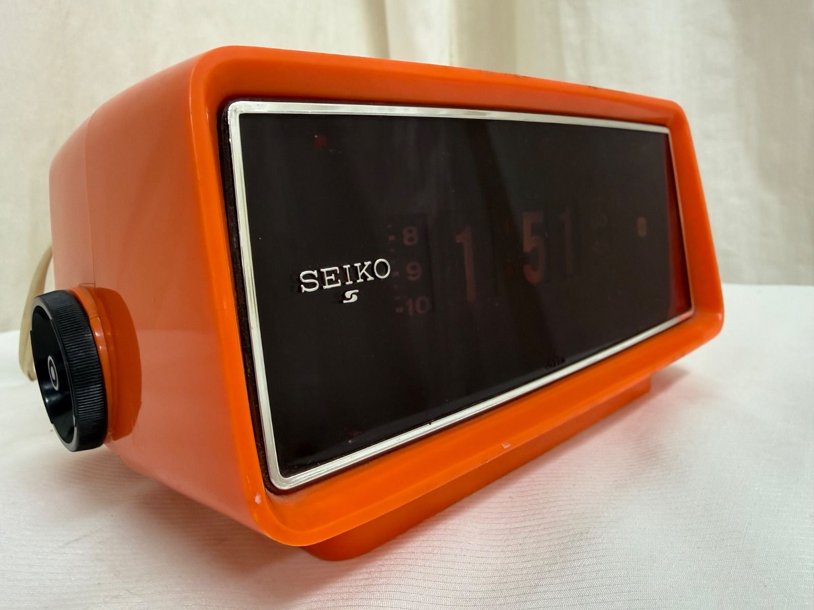 完動品！SEIKO フリップ式デジタル時計 パタパタ時計 オレンジ発光