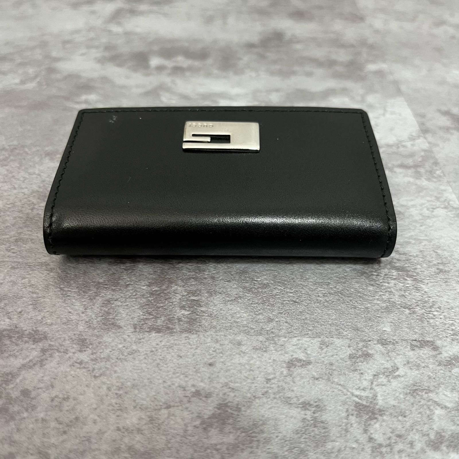 Gucci ブラック ケース グッチ GUCCI】グッチ 無地キーケース Gロゴモチーフ レザー メンズ