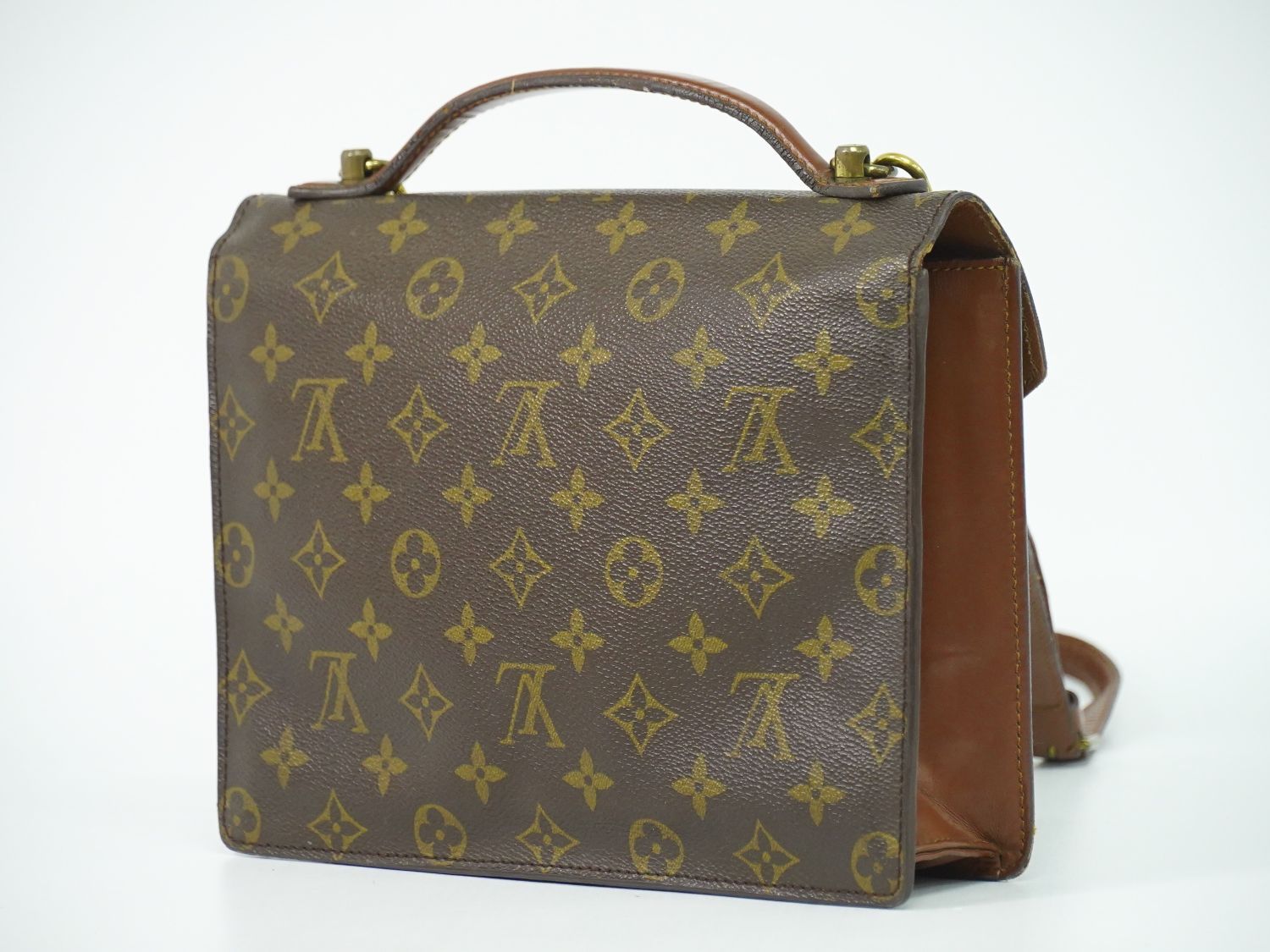 本物 ルイヴィトン LOUIS VUITTON LV モンソー 26 モノグラム 2WAY ショルダーバッグ ハンドバッグ ブラウン M51187 ビトン バッグ 中古・ 本物 ルイヴィトン LOUIS VUITTON LV モンソー 26 モノグラム 2WAY