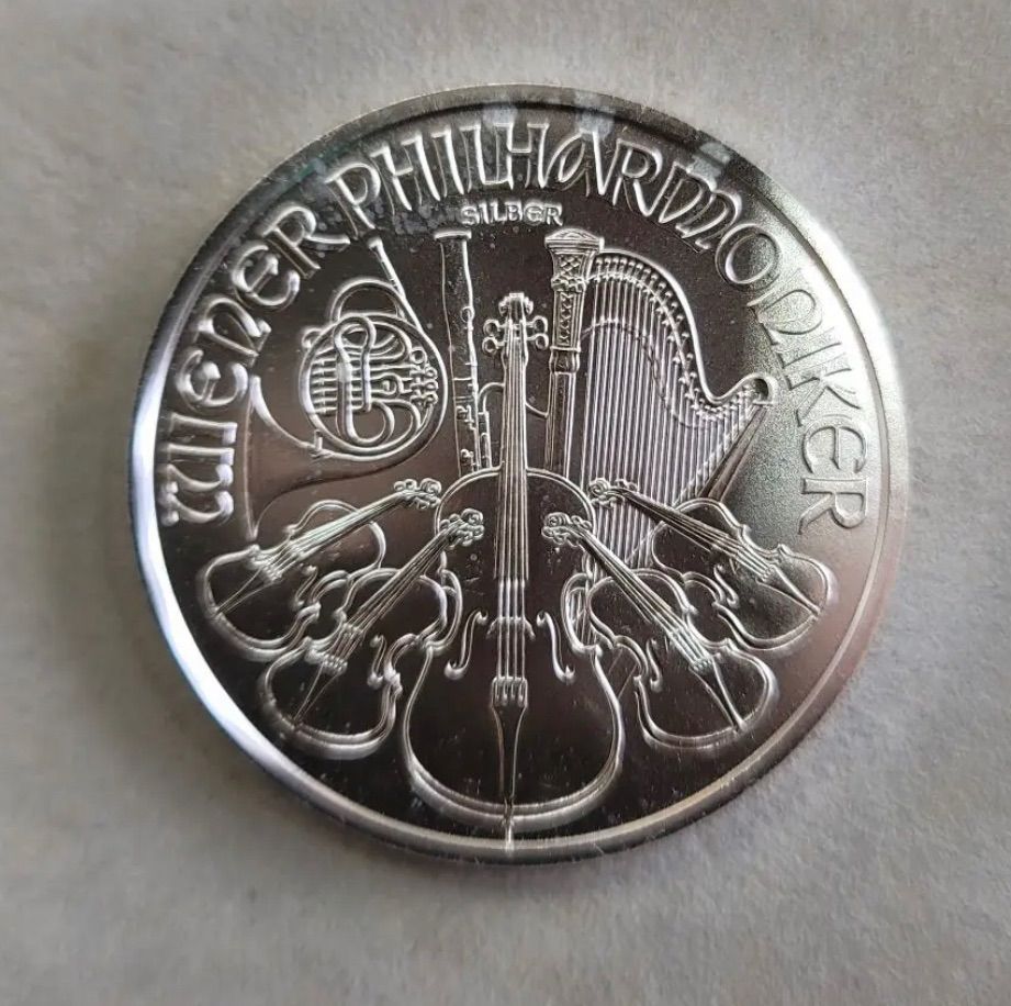 2021年 1オンス 銀貨 オーストリア フィルハーモニー コインケース付き