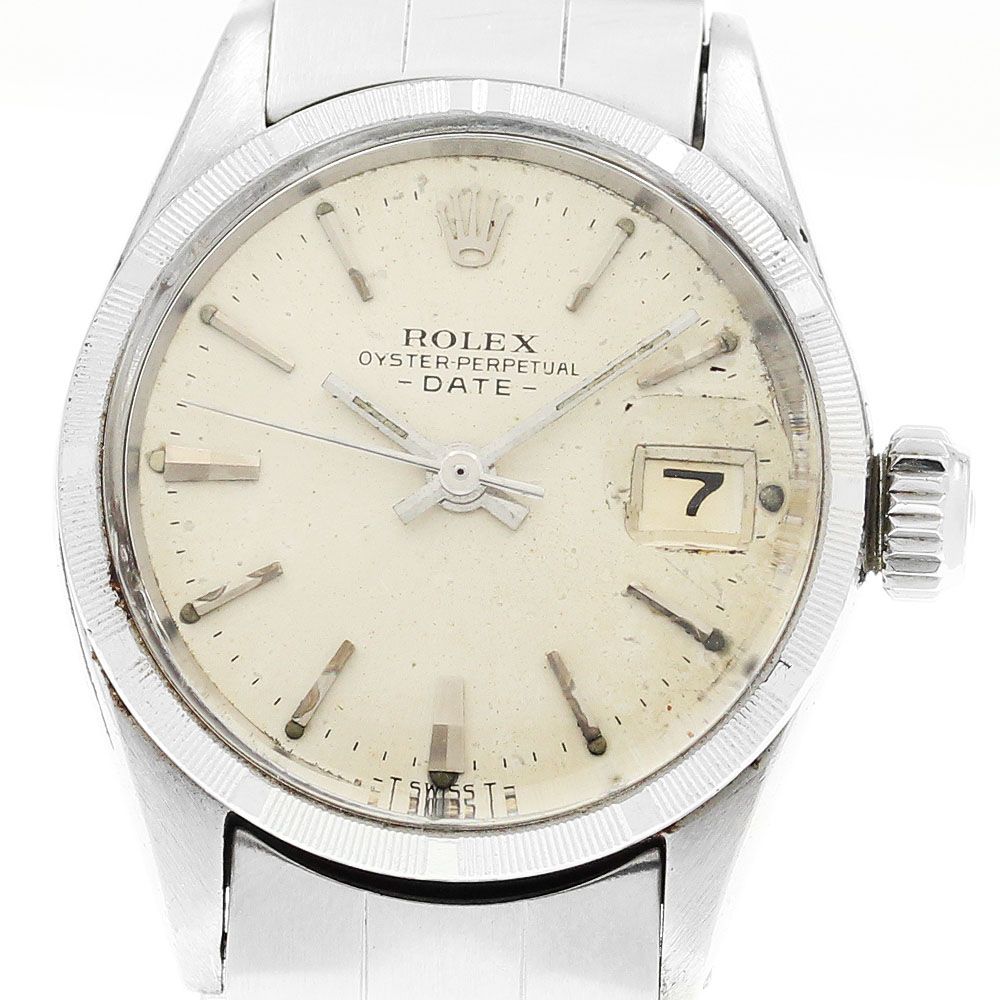 ロレックス ROLEX 6519 オイスターパーペチュアルデイト cal.1161 自動巻き レディース 保証書付き_910947【ev10】 ロレックス ROLEX 6519 オイスターパーペチュアルデイト cal.1161 自動