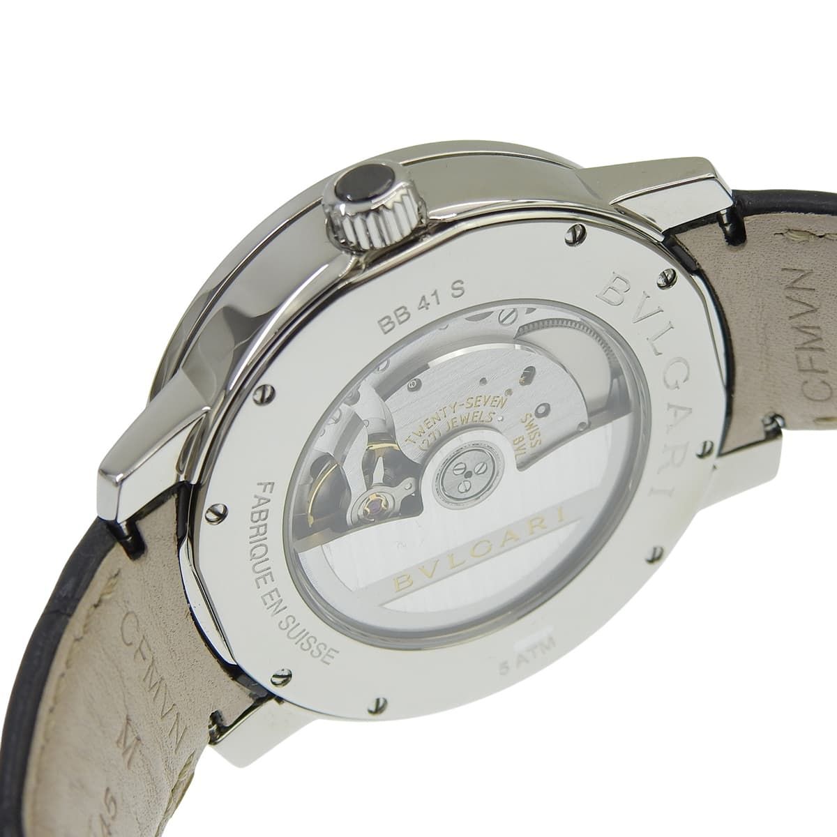  ブルガリ ブルガリブルガリ BB41S SS|革 ブルー 自動巻き メンズ 40802179071 アラモード セットアップ 自動巻き時計 腕時計(アナログ)