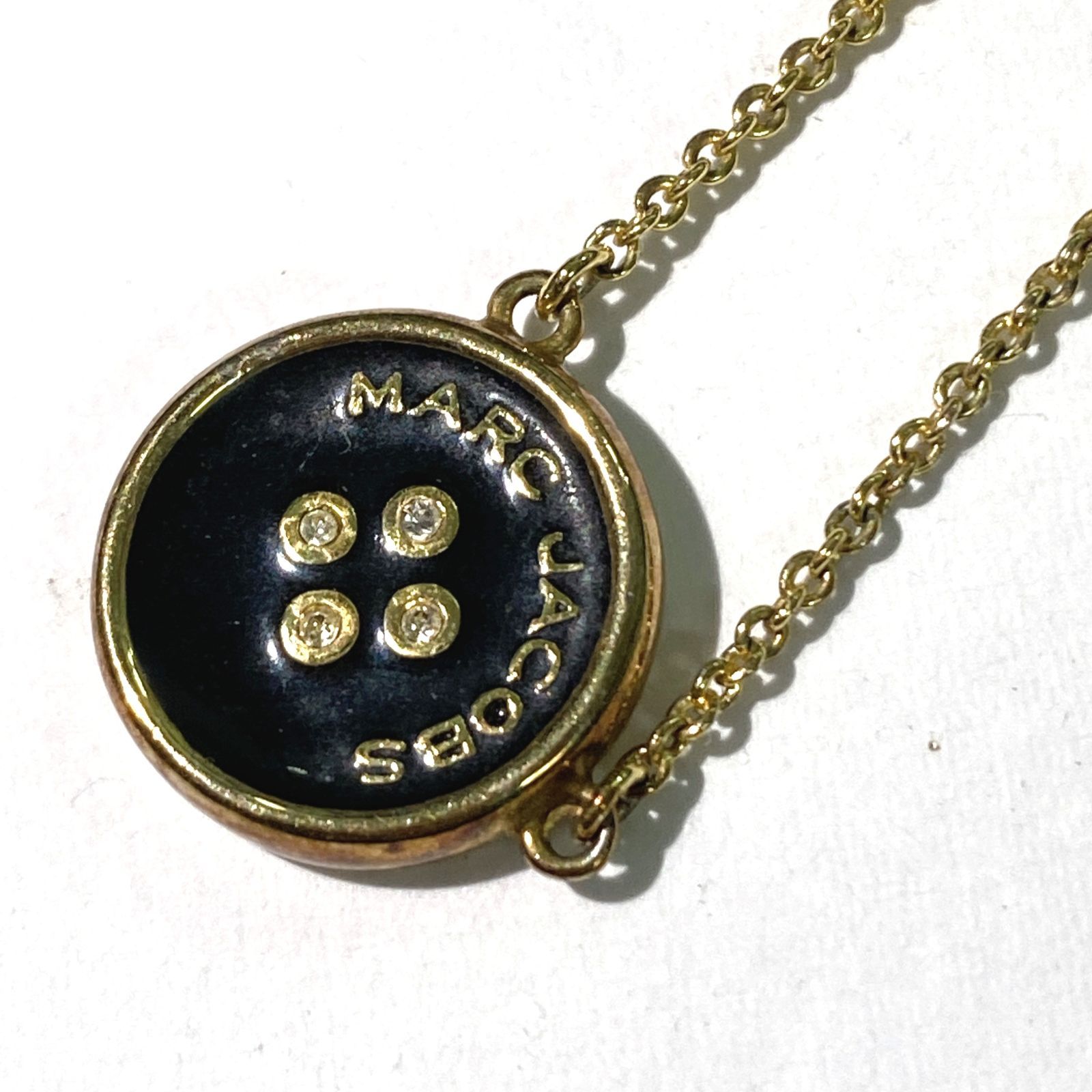 MARC JACOBS マークジェイコブス ネックレス ボタンモチーフ ゴールド 