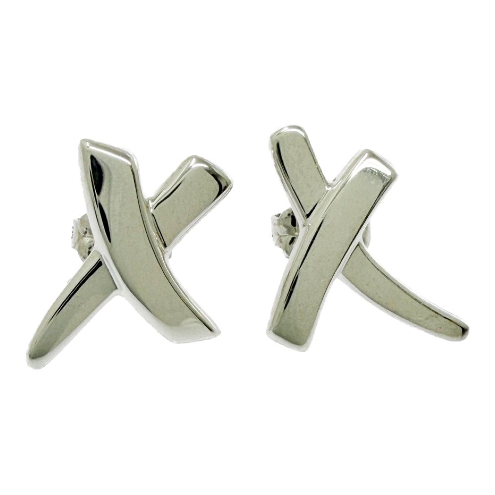 中古】【保存袋付き】 TIFFANY&Co. ティファニー シルバー キス クロス