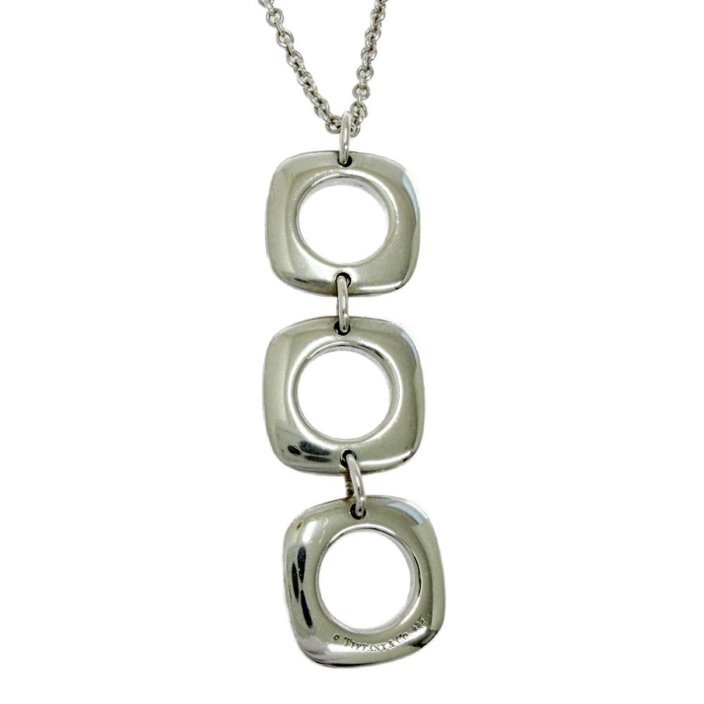 TIFFANY＆Co.　ティファニー　トリプル　スクエア　クッション　3連 中古】TIFFANY&Co. ティファニー シルバー トリプル スクエア