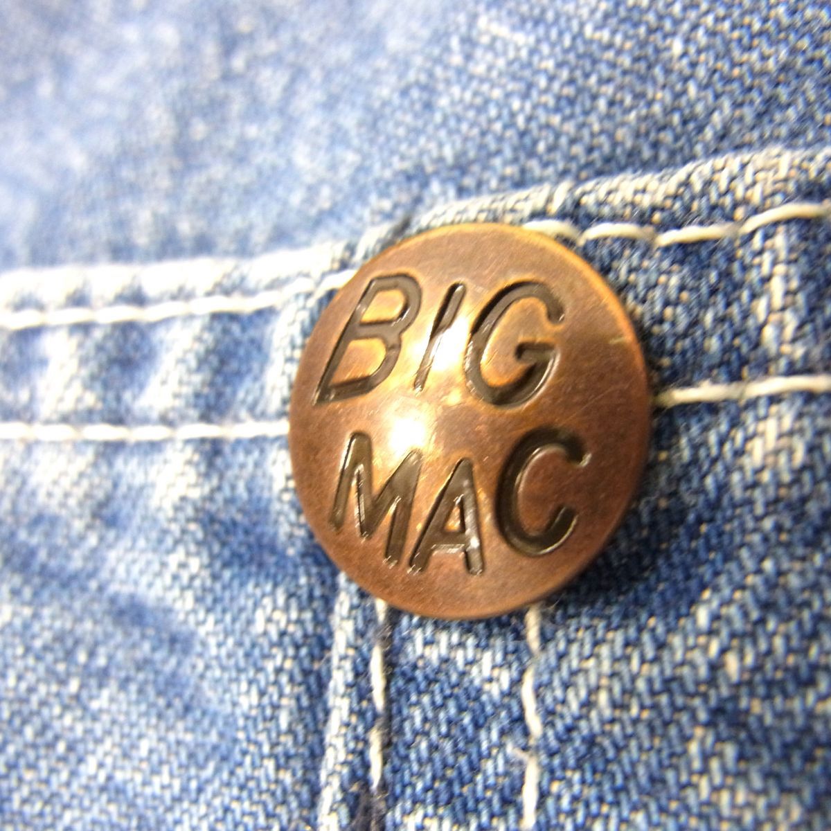 90s☆BIG MAC ビッグマック 古着 デニム オーバーオール インディゴ 