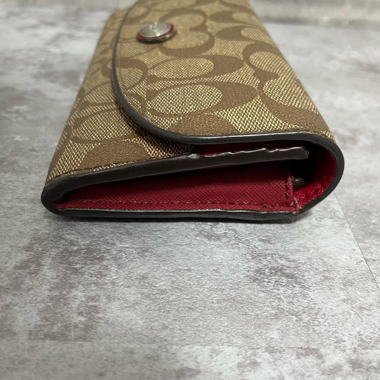 限定価格✨COACH コーチ　長財布 シグネチャー ブラウン COACH】コーチ シグネチャー柄長財布 シグネチャーモチーフ PVC レザー