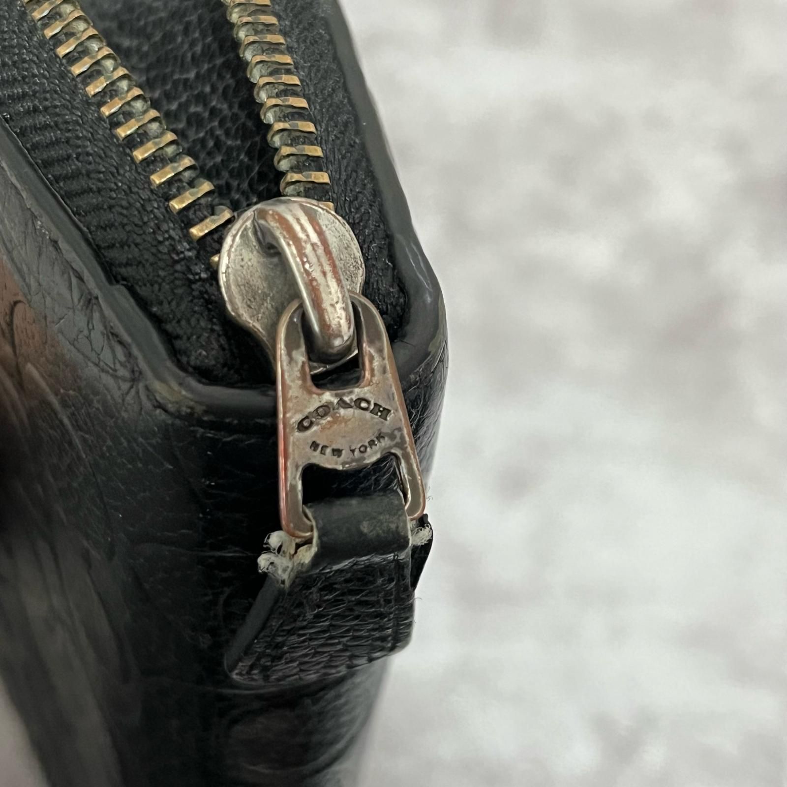 COACH】コーチ シグネチャー柄長財布 シグネチャーモチーフ レザー 