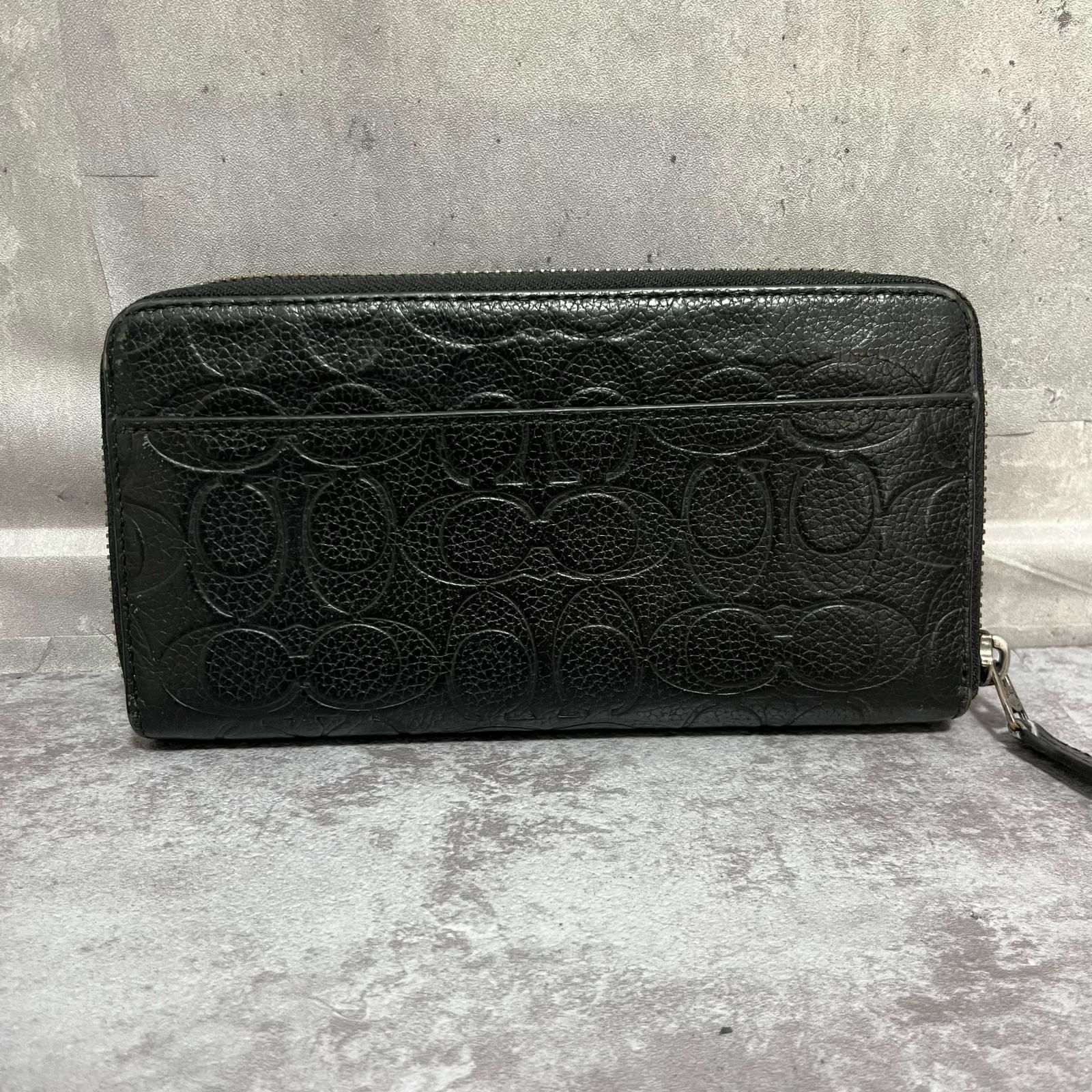 COACH】コーチ シグネチャー柄長財布 シグネチャーモチーフ レザー 