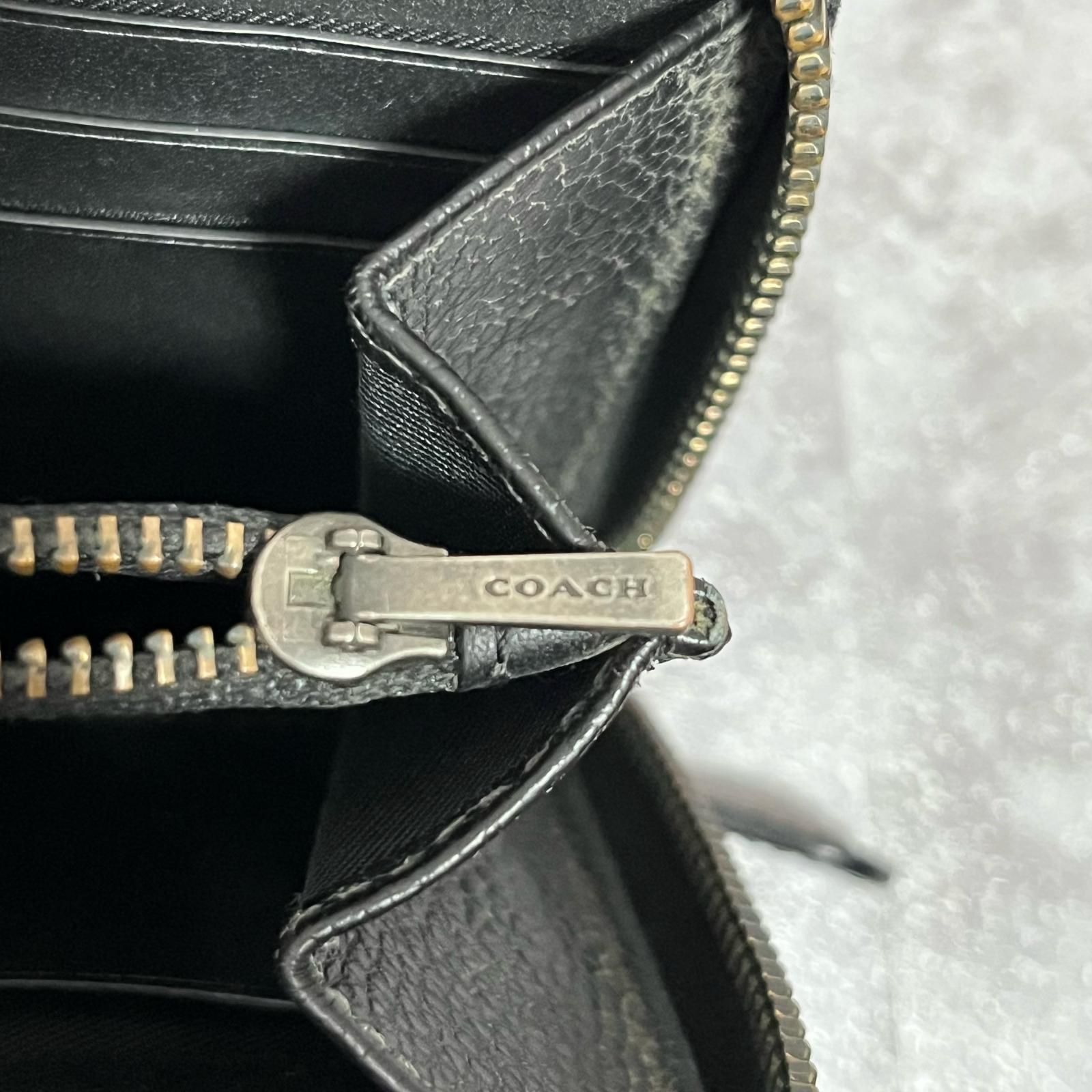 COACH】コーチ シグネチャー柄長財布 シグネチャーモチーフ レザー 
