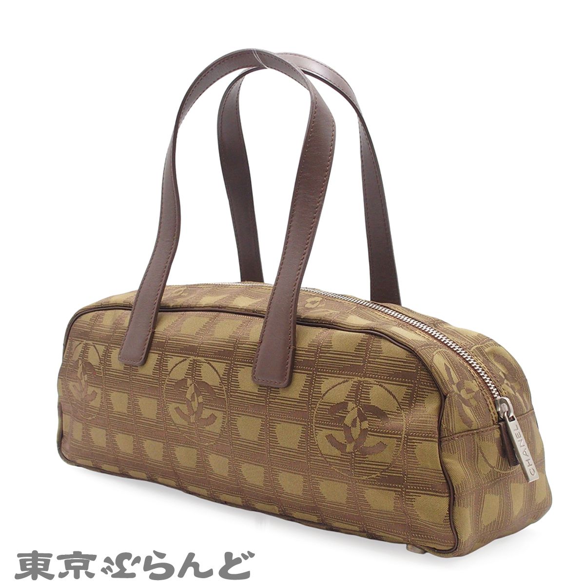 シャネル CHANEL ニュートラベルライン A15828 カーキ レザー ナイロン 