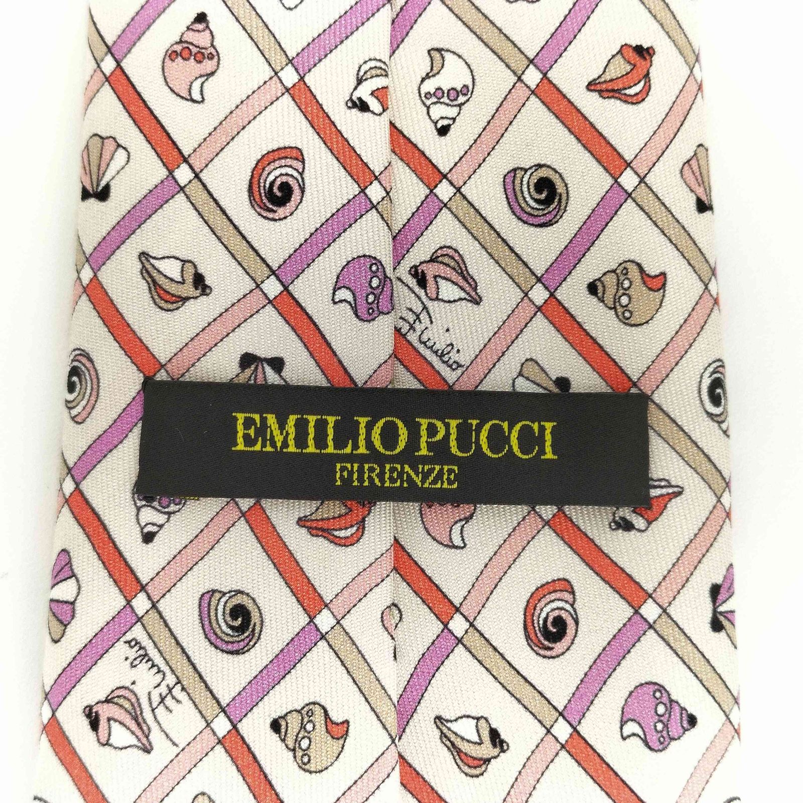 オンライン割引 エミリオプッチ EMILIO PUCCI シェル柄 ネクタイ