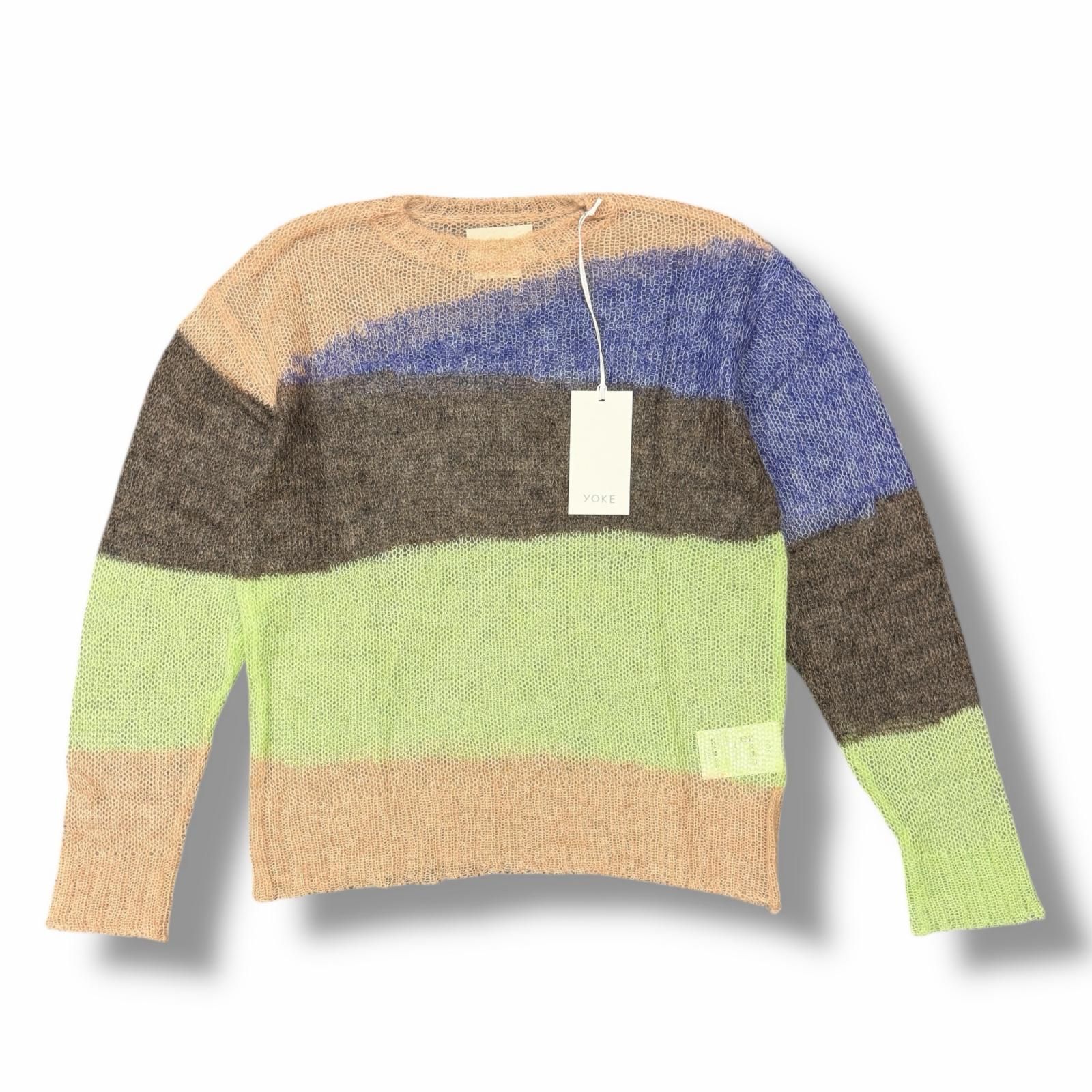 参考上代39600円 未使用 YOKE 25SS Mohair Intarsia Sheer Sweater