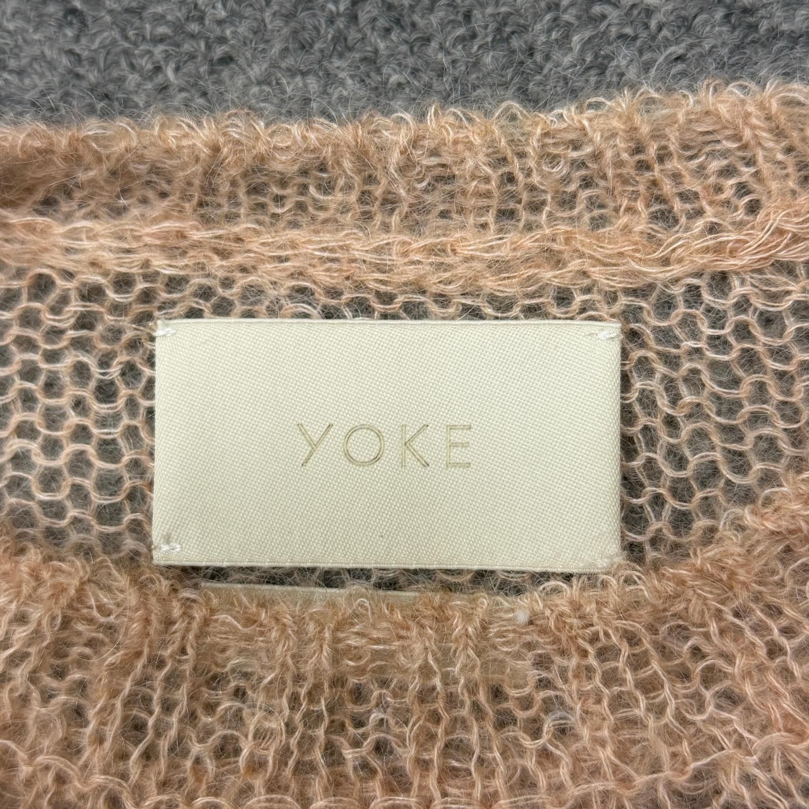 参考上代39600円 未使用 YOKE 25SS Mohair Intarsia Sheer Sweater モヘヤインターシャシアーセーター ニット ヨーク YK25SS0967S ブルー 2 （7337M） 参考上代39600円 未使用 YOKE 25SS Mohair Intarsia Sheer Sweater