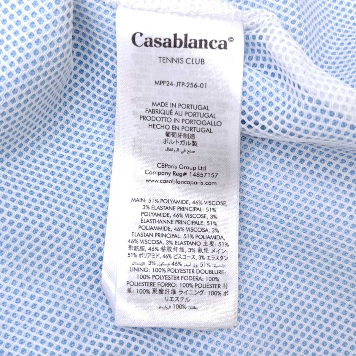 未使用】カサブランカ CASABLANCA ロゴ刺繍 カラー切り替え ジップ 