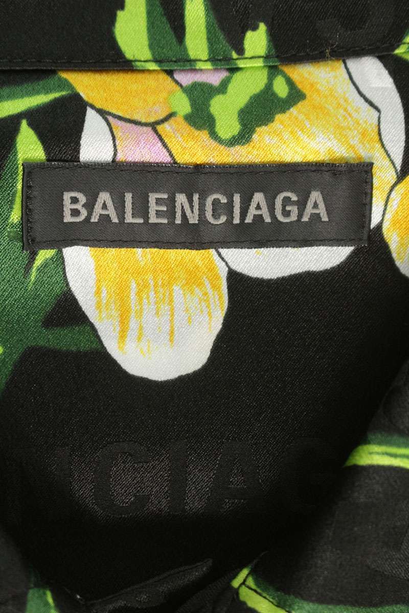 バレンシアガ  681631 TPL45 花柄コットン長袖シャツ レディース 38 BALENCIAGA - バレンシアガ 681631 TPL45 花柄コットン長袖シャツ