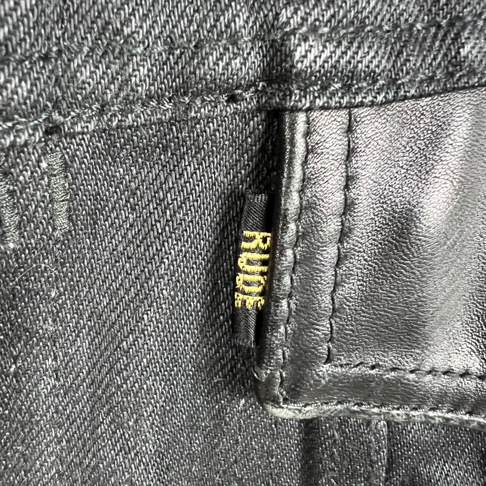 RUDE GALLERY horse hide × rigid black denim jacket 3 ルード