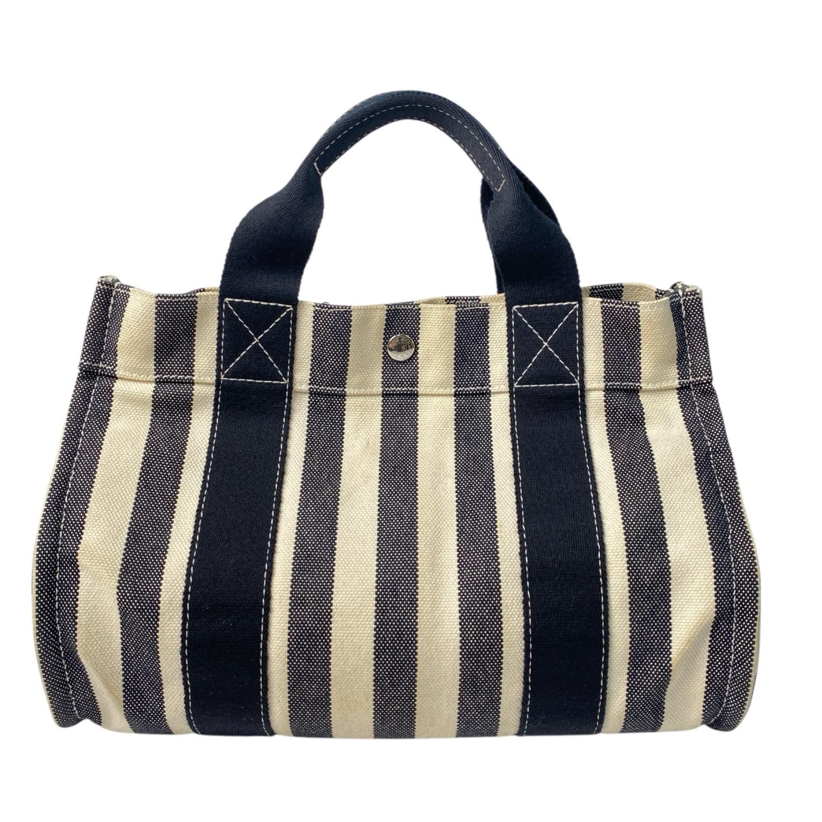エルメス HERMES カンヌPM キャンバス トートバッグ ポーチ付 