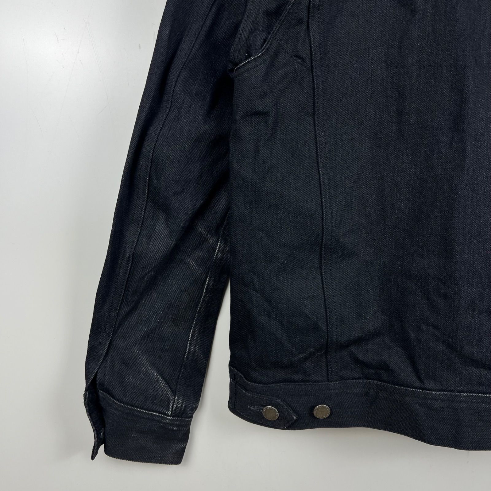 RUDE GALLERY horse hide × rigid black denim jacket 3 ルード