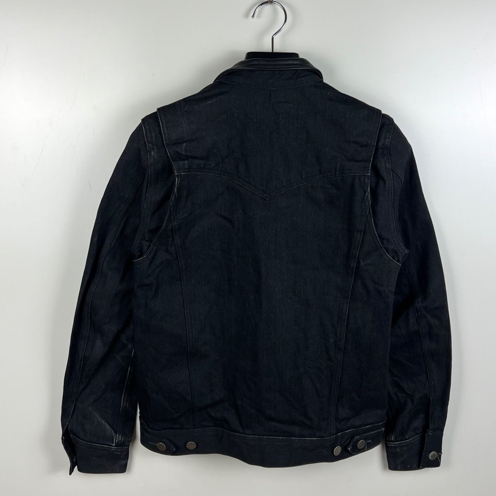RUDE GALLERY horse hide × rigid black denim jacket 3 ルード