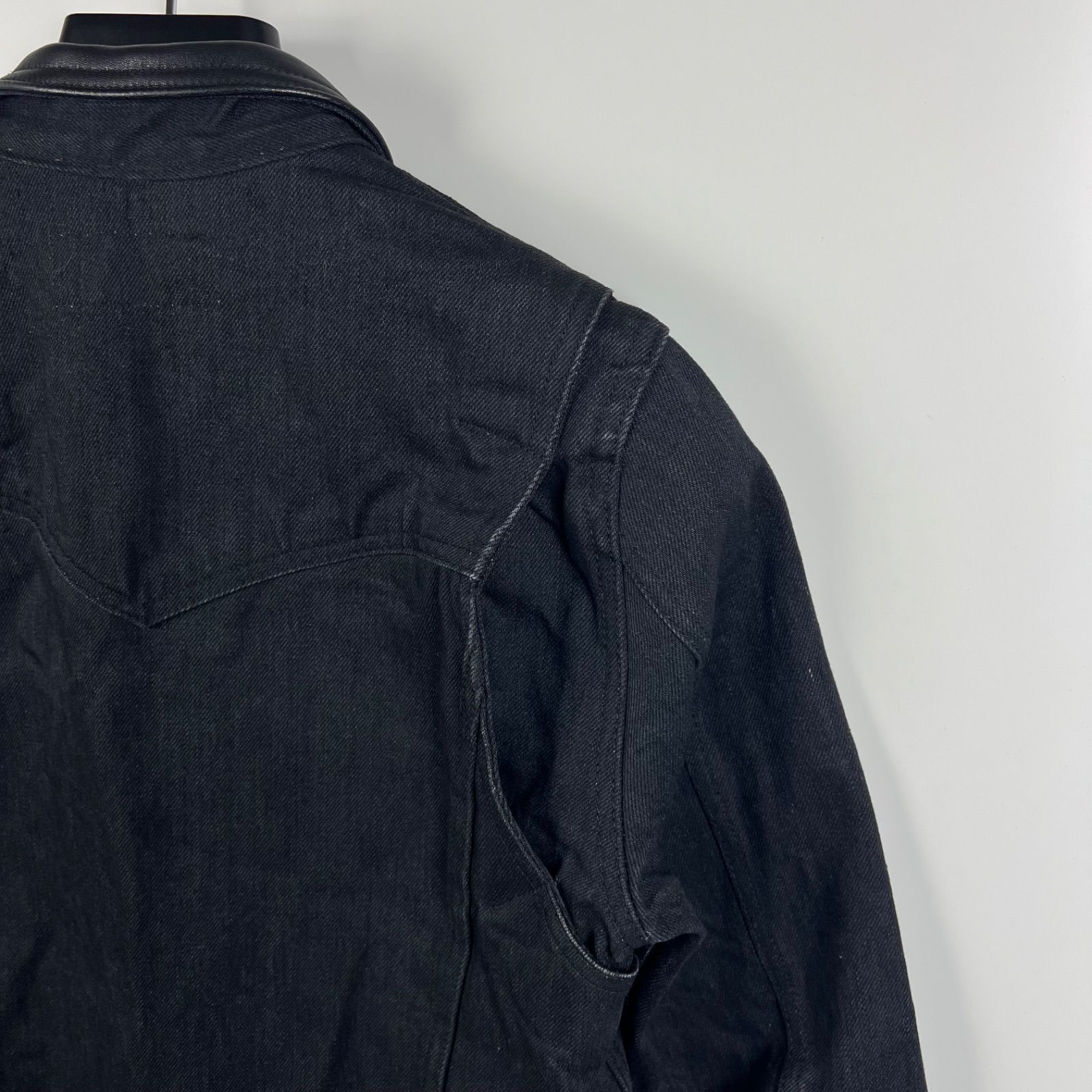 RUDE GALLERY horse hide × rigid black denim jacket 3 ルード